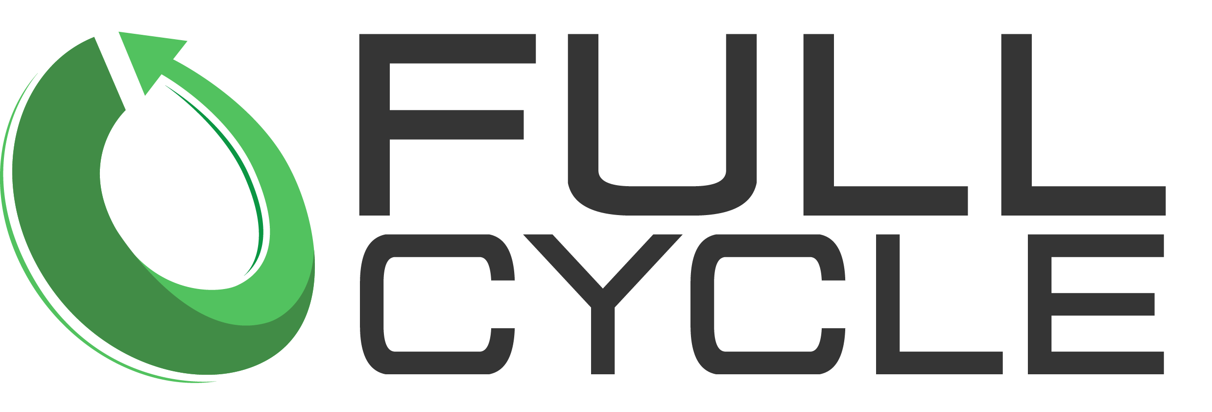 Full cycle stacked text logo